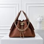 Chanel 25 Small Handbag Gold Tone Metal Brown 26Cm As5293 B18799 U3950 - Image 2