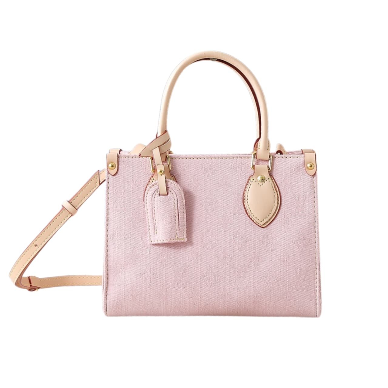 24-1-2 Louis Vuitton Onthego PM Denim Pink 25Cm - Image 1