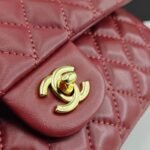 Chanel Classic 11.12 Handbag Gold Tone Metal Burgundy 25Cm A01112 Y04059 Nzv44 - Image 7