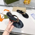Gucci GG Thong Web Sandal Black 270374 H9020 8476 - Image 4