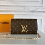 Louis Vuitton Pochette Louise Chain Monogram Canvas Brown 23cm - Image 2