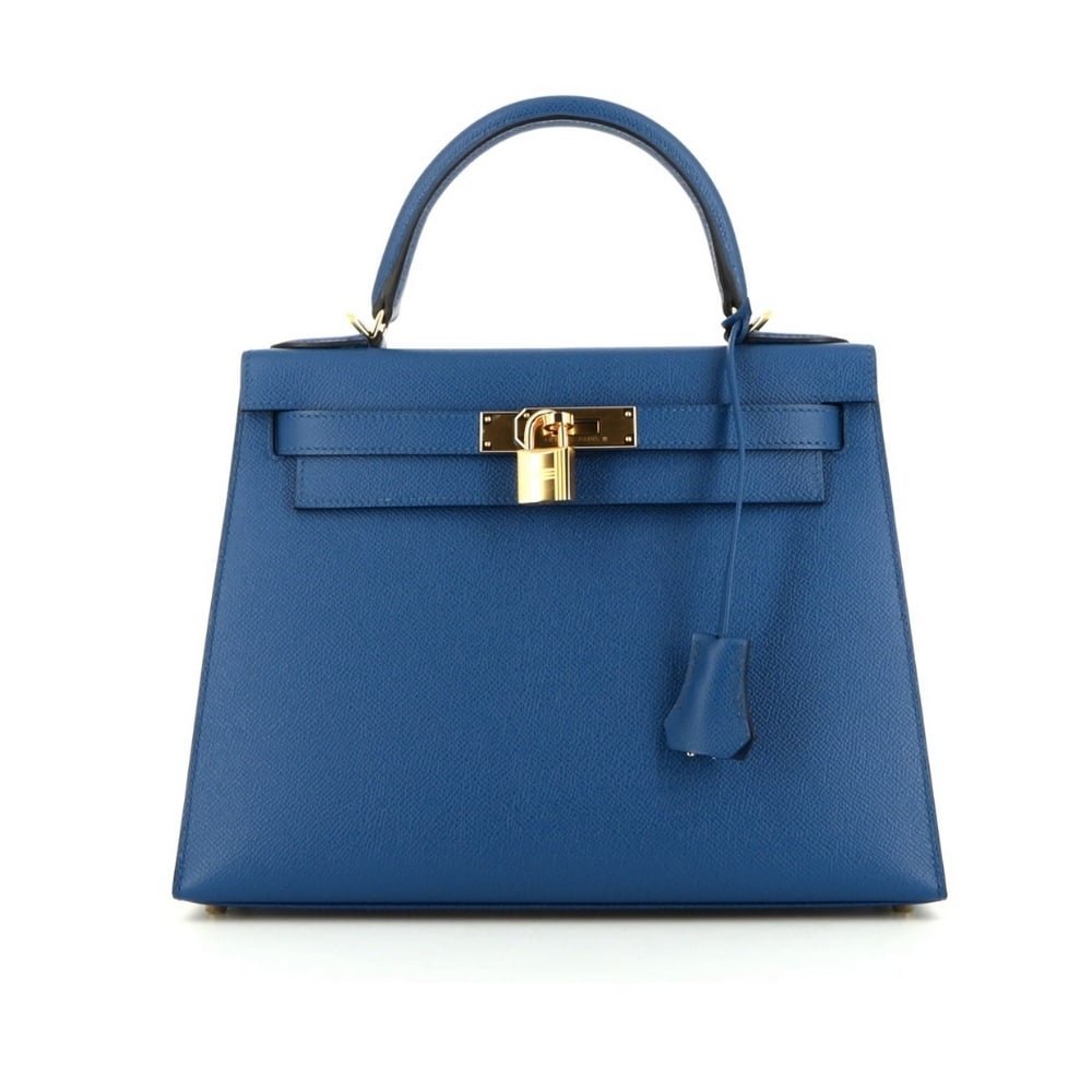 33 Hermès Kelly Sellier 25 Epsom Gold Hardware Dark Blue 25Cm - Image 1