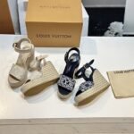 Louis Vuitton Helios Wedge Espadrille Beige 1Ahll6 - Image 4