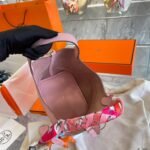 Hermes Picotin 18 Clemence Silver Hardware Rose Sakura 18Cm - Image 5