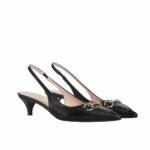 Gucci Horsebit Slingback Pump Black 782407 AAEGJ 1000