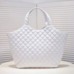 Saint Laurent Icare Maxi Shopping Bag In Quilted White 50Cm - Image 4