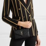 Saint Laurent Classic Cassandre Grain De Poudre Chain Wallet Black 22cm 377828BOW011000 - Image 8