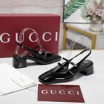 Gucci Women Pump With Double G Black Leather 832474 Bnc80 1000 - Image 7