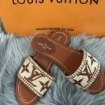 Louis Vuitton Lock It Flat Mule Cognac Brown Leather 1A8Svi - Image 3