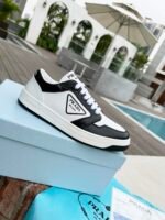 Prada District Leather Sneaker Black White 1E790M 3Lj6 F0964 F 030 - Image 3