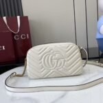 Gucci Gg Marmont Small Shoulder Bag ‎white 24cm 447632 Dtd1t 9022 - Image 3