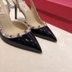 Valentino Garavani Rockstud Patent Leather Strap Pump Black - Image 3