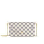 Louis Vuitton Félicie Pochette Damier Azur Canvas Pink 21cm N63106