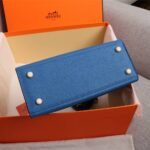 Hermès Kelly Sellier 25 Epsom Gold Hardware Dark Blue 25Cm - Image 7