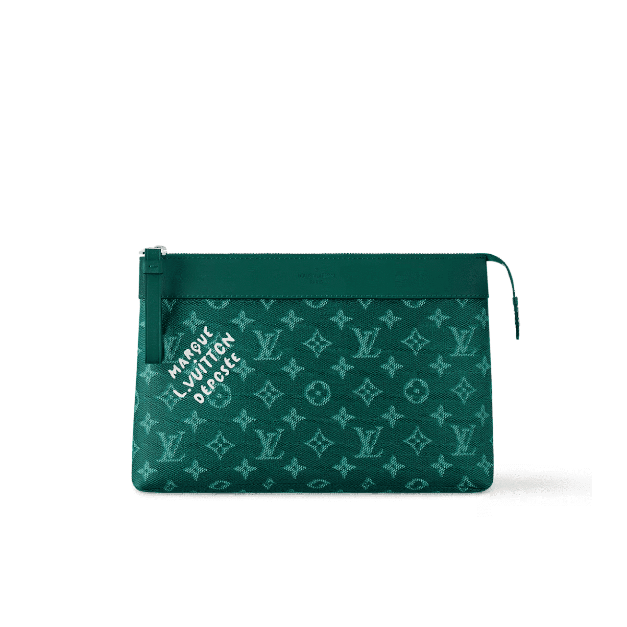 79 Louis Vuitton Pochette Voyage Souple Green 21Cm M12665 - Image 1