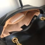 Gucci Marmont Medium Matelassé Shoulder Bag Black 26cm 443496 DTDIT 1000 - Image 6