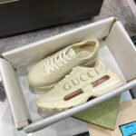 Gucci Women Rhyton Gucci Logo Leather Sneaker Beige 528892 Drw00 9522 - Image 6