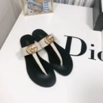 Gucci Thong Sandals With Double G White Leather ‎497444 A3N00 9022 - Image 2