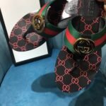 Gucci Gg Thong Web Sandal Black 612138 H9020 8476 - Image 4