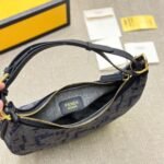 Fendi Fendigraphy Small Dark Blue Ff Chenille Bag 30Cm 8Br798Asu0F1Pqm - Image 5