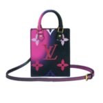 Louis Vuitton Petit Sac Plat Monogram Black And Pink 17Cm