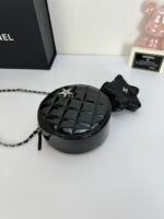 Chanel Round With Charm And Star Coin Purse Black 15Cm - Image 4
