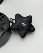 Chanel Round With Charm And Star Coin Purse Black 15Cm - Image 5