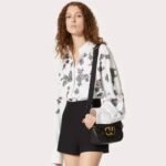 Valentino Garavani Alltime Grainy Leather Shoulder Bag Black 23Cm 5W0B0N20Imz 0No - Image 3