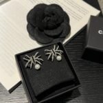 Chanel Cc Costume Earrings Black Abg402 B21902 U3576 - Image 4
