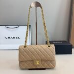 Chanel Medium Classic Double Flap Beige Gold Hardware 25Cm - Image 2