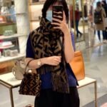 Fendi Ff Scarf Brown Cashmere Scarf 180Cm Fxt260A8Rsf0Qe1 - Image 5