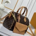Louis Vuitton Speedy Satchel Bag Monogram Brown 25Cm - Image 3