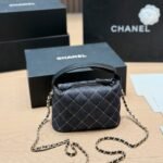 Chanel Mini Clutch With Shoulder Strap Denim Dark Blue 17cm - Image 4