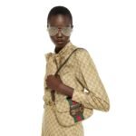 Gucci Horsebit 1955 Small Shoulder Bag Sand And Brown GG Canvas 21cm 866762 FAFV9 9653 - Image 10