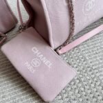 Chanel Small Deauville Shopping Tote Bag Mixed Fibers Pink 33Cm AS3257 B07300 NH622 - Image 5