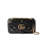 Gucci Gg Marmont Shoulder Bag Black 23Cm 443497 Aacpg 1000