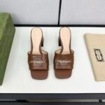Gucci Signoria Slide Sandal In Brown 786595 Aaboc 2176 - Image 3