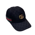 Gucci Gg Canvas With Web Baseball Cap Black