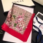 Gucci Gg Blooms Foulard Scarf Red - Image 4
