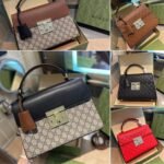 Gucci Paddle Lock Gg Supreme Top Handle Black 28Cm - Image 6
