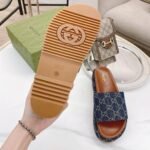 Gucci Women’s Platform Slide Sandal GG Denim Blue ‎623212 2KQ00 4402 - Image 7