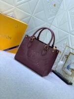 Louis Vuitton Onthego MM Monogram Empreinte Wine Red 25Cm M46601 - Image 3