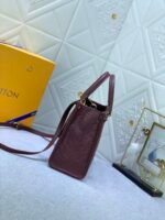 Louis Vuitton Onthego MM Monogram Empreinte Wine Red 25Cm M46601 - Image 5