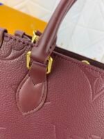 Louis Vuitton Onthego MM Monogram Empreinte Wine Red 25Cm M46601 - Image 6