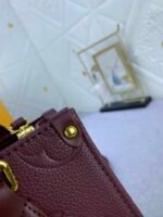 Louis Vuitton Onthego MM Monogram Empreinte Wine Red 25Cm M46601 - Image 7