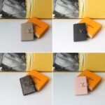 Louis Vuitton Lv Vertical Compact Wallet Taurillon Leather Rose 12Cm - Image 2