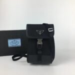 Prada Black Re-Nylon Phone Pouch Black 19Cm - Image 2