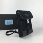 Prada Black Re-Nylon Phone Pouch Black 19Cm - Image 3