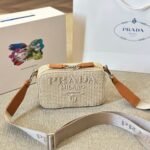 Prada Crochet Prada Brique Bag Natural 20Cm 2Vh173 2M2T F0018 V Nlo - Image 2