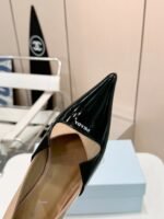 Prada Two Tone Toe Kitten Heels In Black And Beige - Image 6